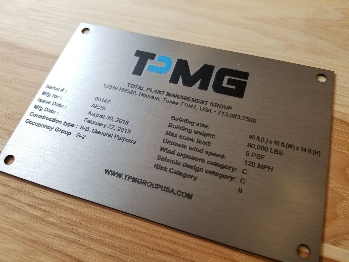 SS Name Plate Etching